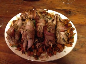 plated quail