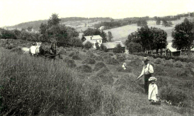 The James family homestead. Date unknown, pre-1907. Source: State Historical Society of Iowa.