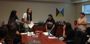 Ty Fierce Metteba presents at the September NCHO Youth gathering.