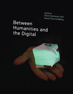 Photo of cover of book titled "Between Humanities and the Digital"