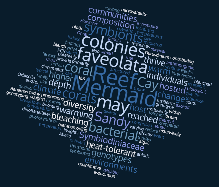 Word cloud of abstract from paper