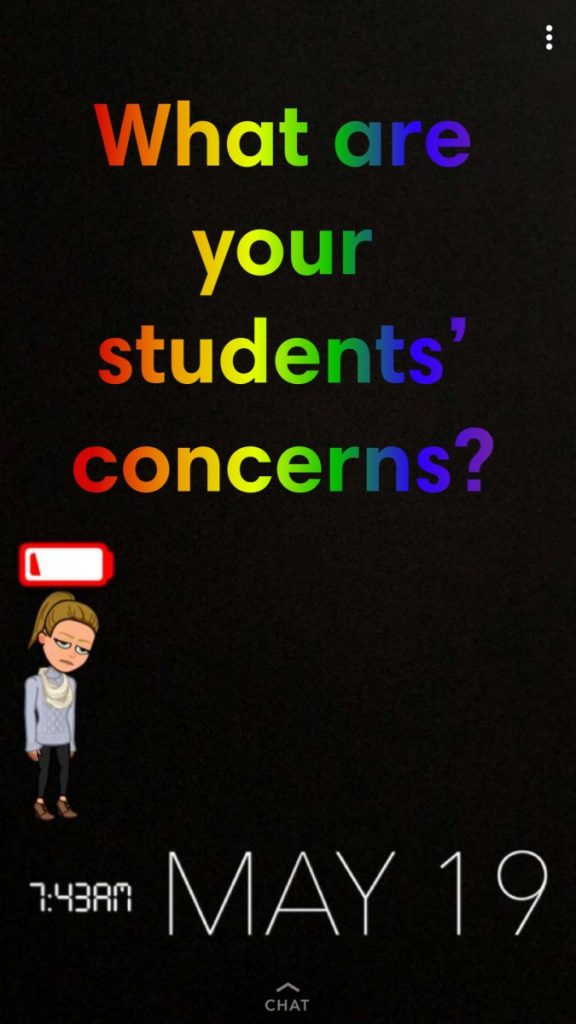 Image of tired student with text "What are your students' concerns?"