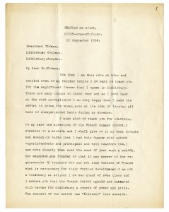 1916 De Visme Letter French School