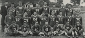The first official Middlebury lacrosse team in 1949.