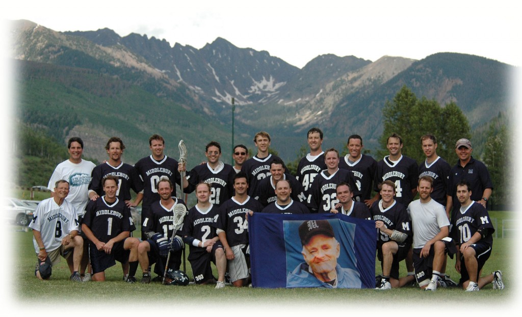 Middlebury Alumni with an image of Pete Kohn in Vail 2010