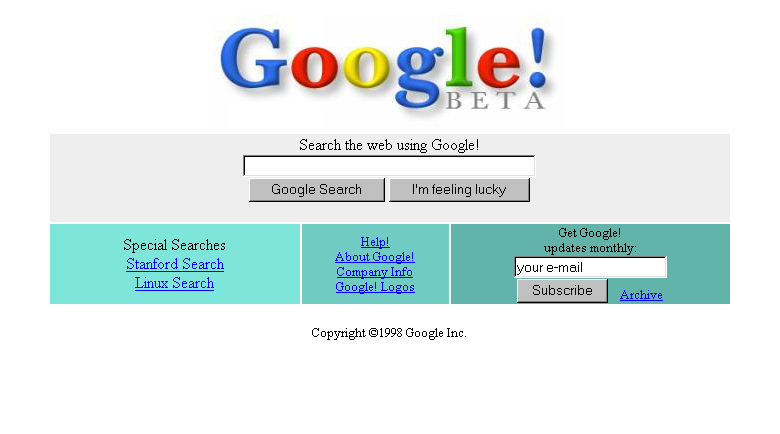 Google.com in 1998
