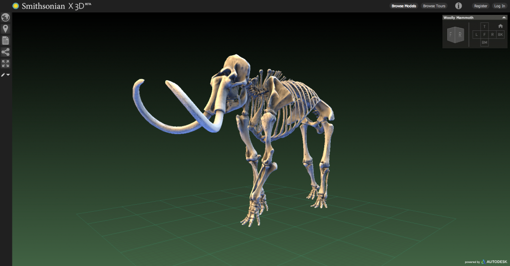 Smithsonian X 3D of a Wooly Mammoth, http://3d.si.edu/explorer?modelid=55