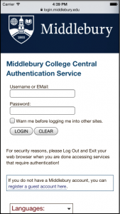 The CAS login screen is now mobile-friendly.