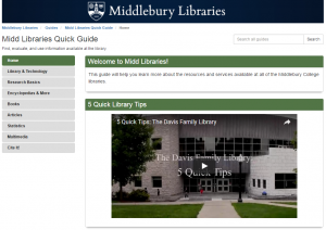 Midd Libraries Quick Guide