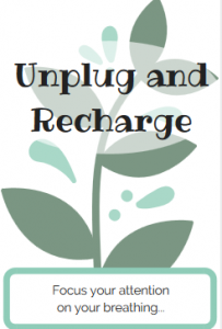 Unplug and Recharge sign
