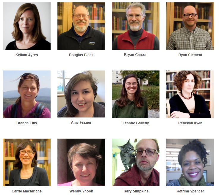 Twelve headshots of librarians