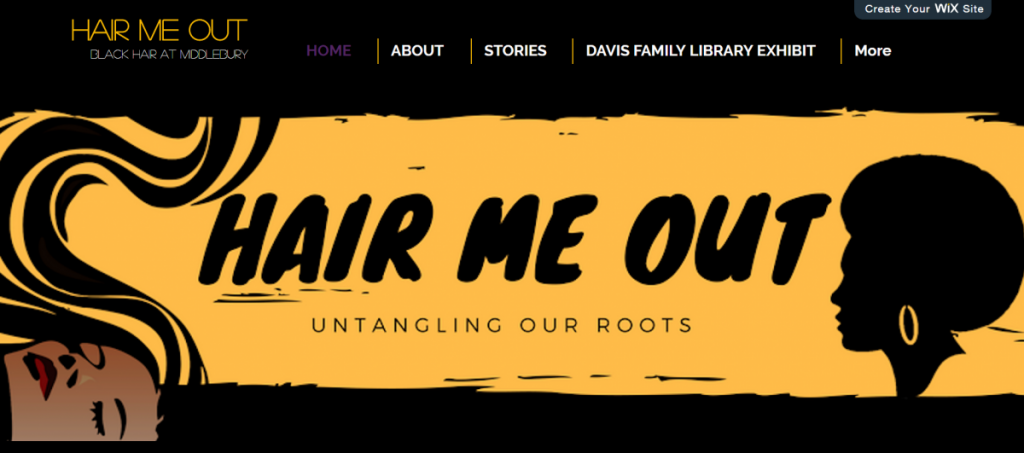 a horizontal banner reading "HAIR ME OUT"