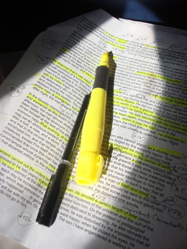 A yellow highlighter