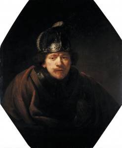 Govaert Flinck, Kassel Portrait of Rembrandt with Helmet