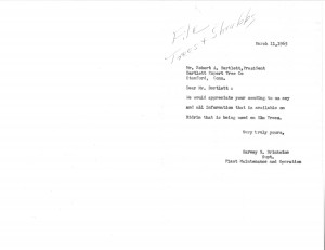 Letter to Bartlett Tree from Harvey Drinkwine