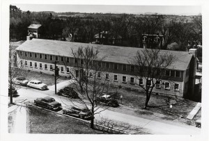 Old Student Union Building-(where Proctor is now) -1947 Sycamore tree in center of photo 