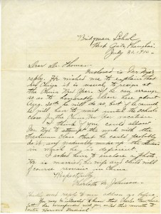 Johnson letter 1910