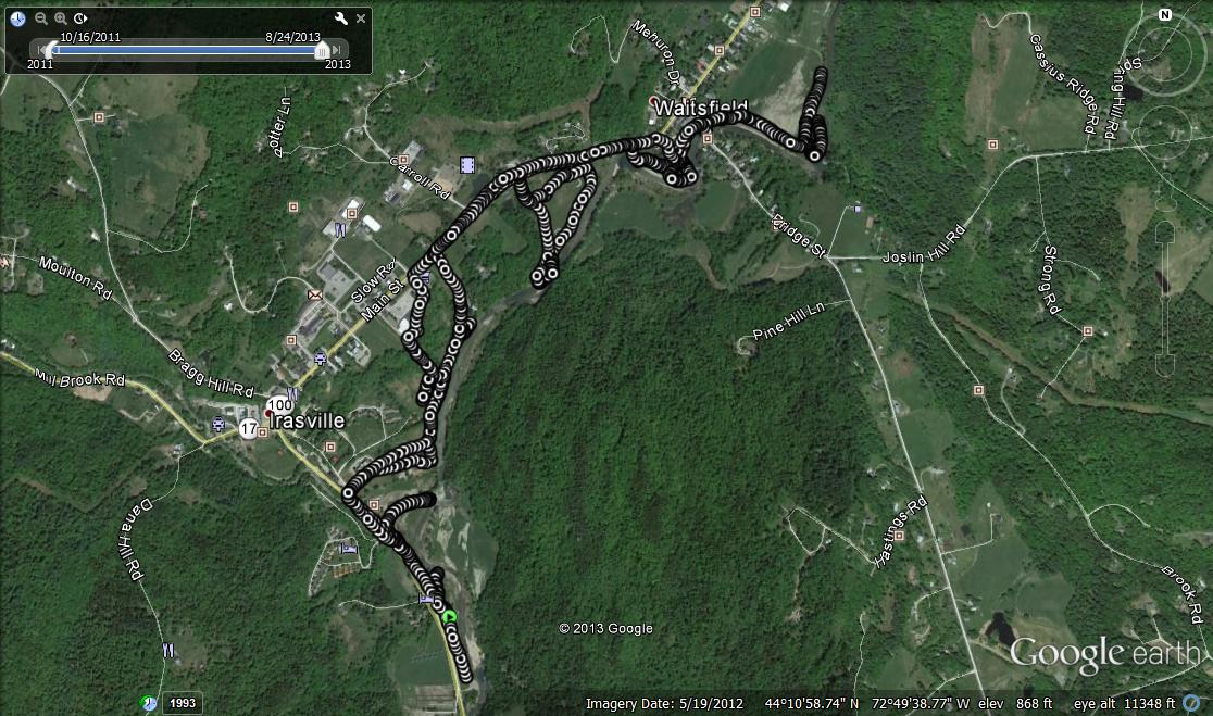 Google Earth of the Run