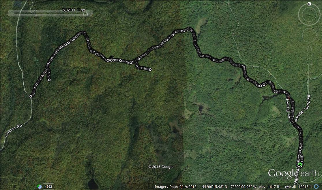 Google Earth of the Route
