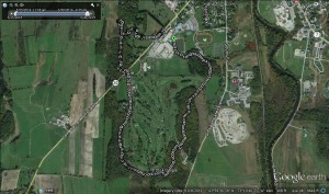 Google Earth projection of the run