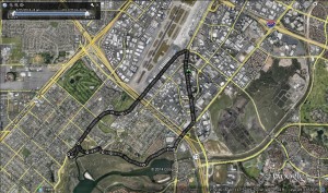 Google Earth of Orange County run