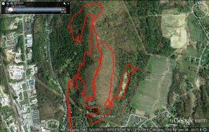 Google Earth of Chipman Hill Run
