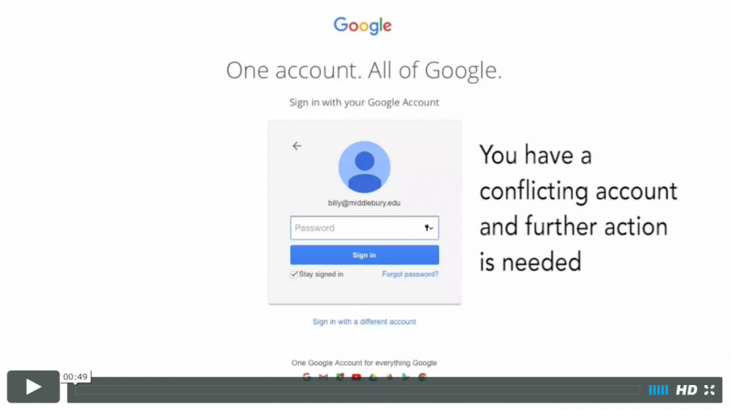 Middlebury Google Accounts video