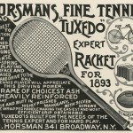 Advertisement for tennis racket in 1894 Kaleidescope.