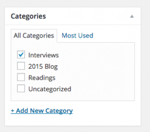 Blog categories