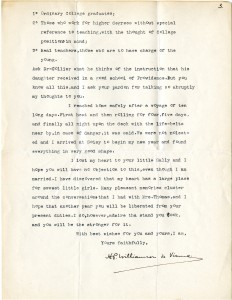1916 De Visme Letter Page 3 French School