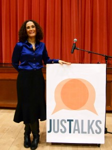 Tricia Rose gives the JusTalks Keynote Address on January 18th, 2013.