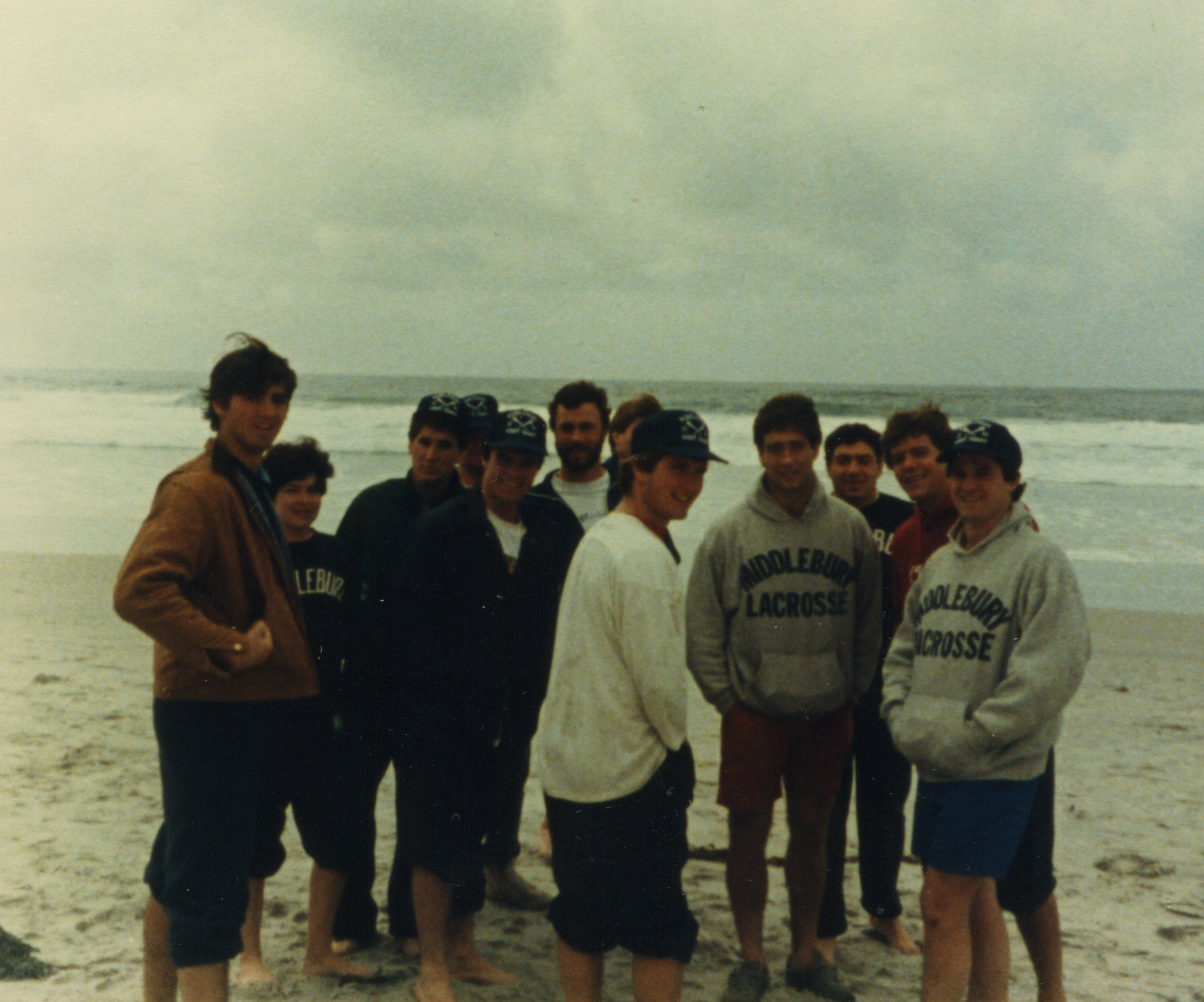 1984-team-west-coast-trip-at-beach-special-collections