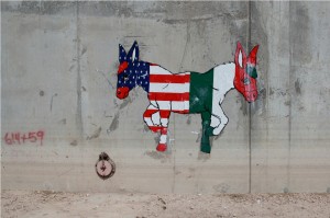 2headed-donkey-on-border-wall