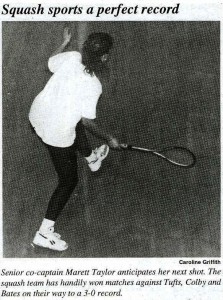 The squash team had a great start to their 1993-1994 season.